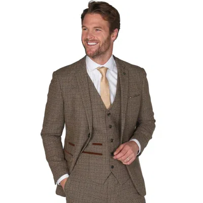 Pre-owned Paul Andrew Ralph - Men's Tweed Brown Check Blazer In Brown-blazer