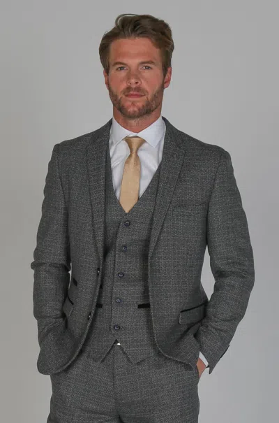 Paul Andrew Ralph - Tweed Check Blazer Classic Sport Coat In Gray