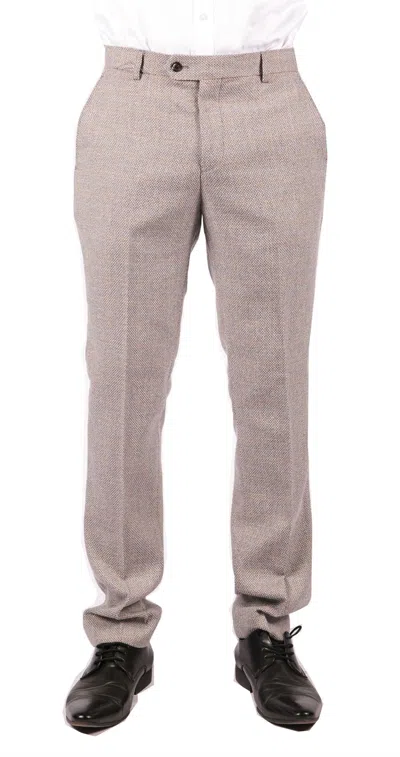 Paul Andrew Ralph Tweed Check Vintage Trousers In Beige