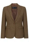 Paul Andrew Ralph Tweed Tailored Fit Blazer Wool Polyester Blend In Blue
