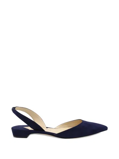 Pre-owned Paul Andrew Rhea Pointed-toe Slingback Pumps In Blue
