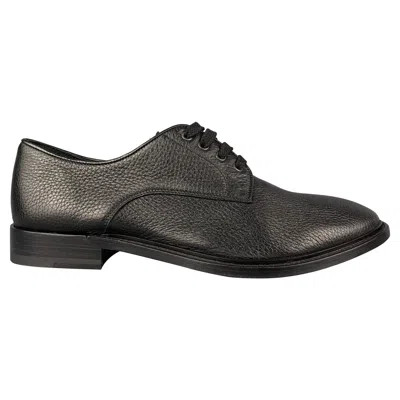 Pre-owned Paul Andrew Size 10.5 Black Leather Lace Up Shoes