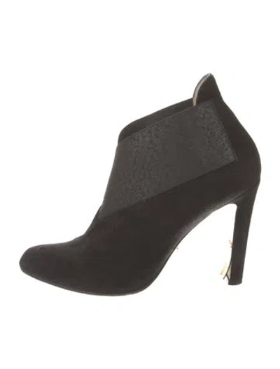 Pre-owned Paul Andrew Suede D'orsay Pumps In Black