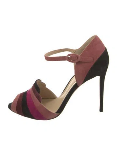 Pre-owned Paul Andrew Suede D'orsay Pumps In Multi
