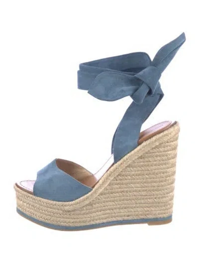 Pre-owned Paul Andrew Suede Espadrilles In Blue