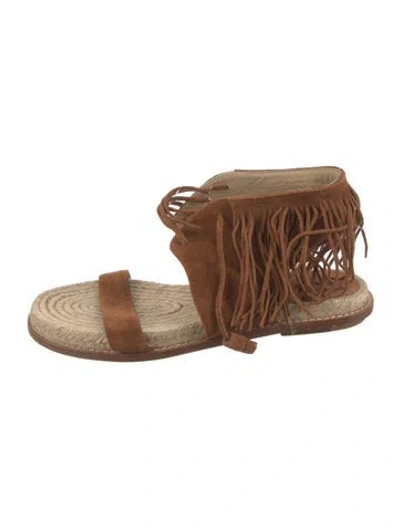 Pre-owned Paul Andrew Suede Espadrilles In Brown