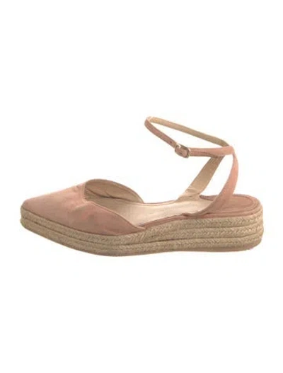 Pre-owned Paul Andrew Suede Espadrilles In Neutral