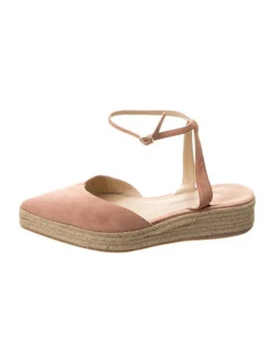 Pre-owned Paul Andrew Suede Espadrilles In Neutral