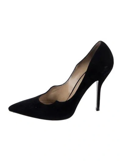 Pre-owned Paul Andrew Suede Pumps In Black