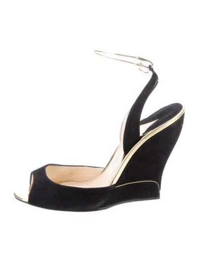 Pre-owned Paul Andrew Suede Pumps In Black