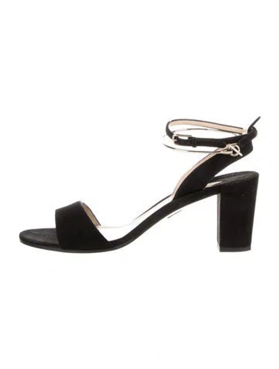 Pre-owned Paul Andrew Suede Sandals In Black
