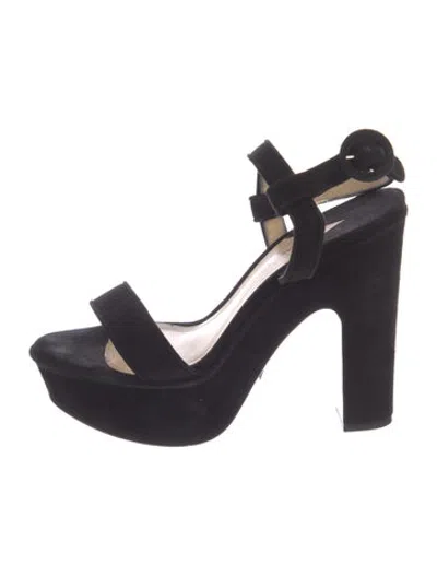 Pre-owned Paul Andrew Suede Sandals In Blue