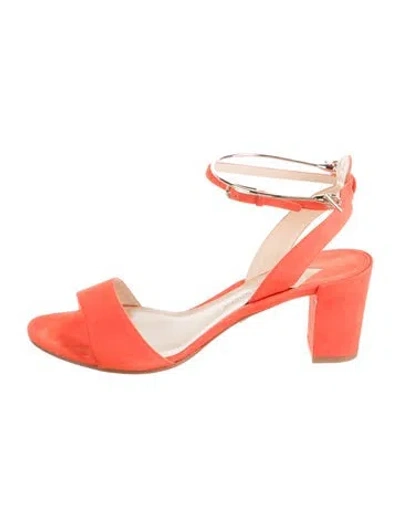 Pre-owned Paul Andrew Suede Sandals In Red
