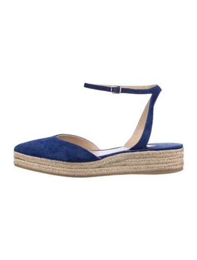 Pre-owned Paul Andrew Suede Slingback Pumps In Blue