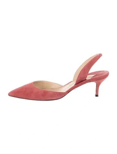 Pre-owned Paul Andrew Suede Slingback Pumps In Pink