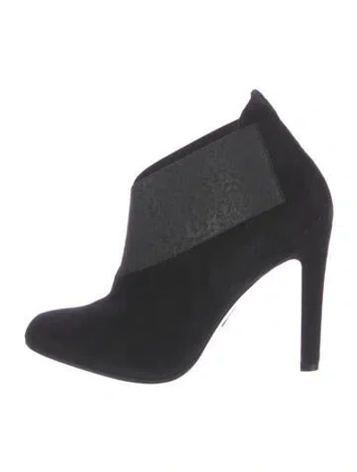 Pre-owned Paul Andrew Suede Sock Boots In Black