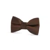Paul Andrew Textured Satin Silk Bow Tie In Brown