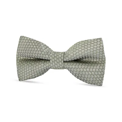 Paul Andrew Textured Satin Silk Bow Tie In Green