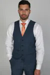 Paul Andrew Viceroy Prince Of Wales Check Waistcoat In Blue