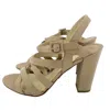 Paul Andrew Women's Leather Strappy Block Heel Sandals In Tan In Multi