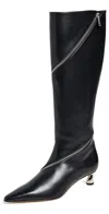 Paul Andrew Zippy Boots Soft Calf/black In Soft Calf/black