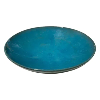 Pre-owned Paul Bonifas Paul Ami Bonifas Signed Large Early Mid-century Swiss Studio Pottery Art Bowl In Blue