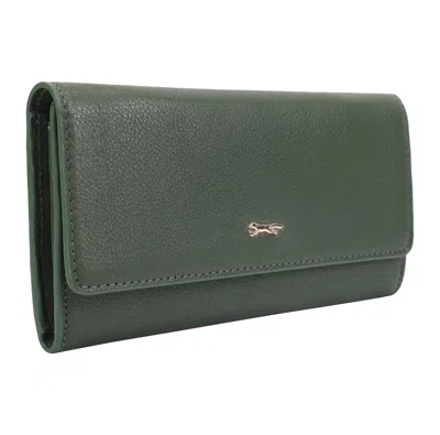 Paul Costelloe Women's Accra Leather Wallet Purse- Green