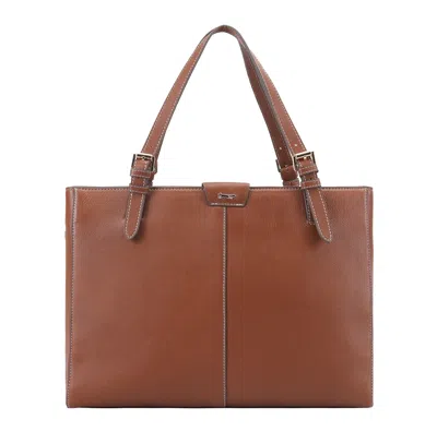 Paul Costelloe Women's Argo Leather Tote  - Brown