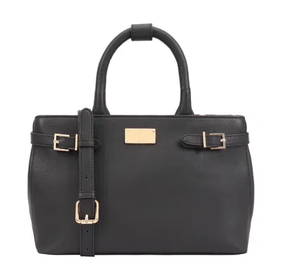 Paul Costelloe Women's Arie  Leather Shoulder Bag- Black