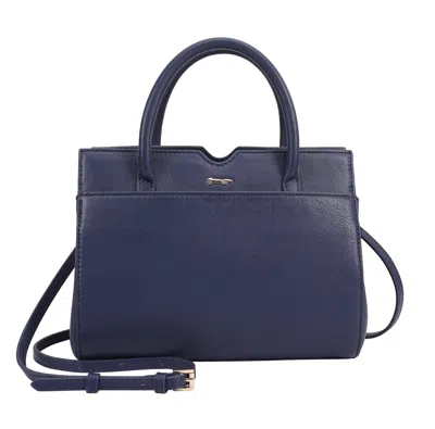 Paul Costelloe Women's Blue Hunza Leather Grab Bag - Iris
