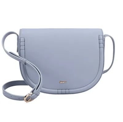 Paul Costelloe Women's Blue Saima Leather Crossbody Bag - Lead