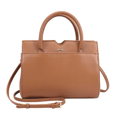 Paul Costelloe Women's Brown Hunza Leather Grab Bag - Chipmunk