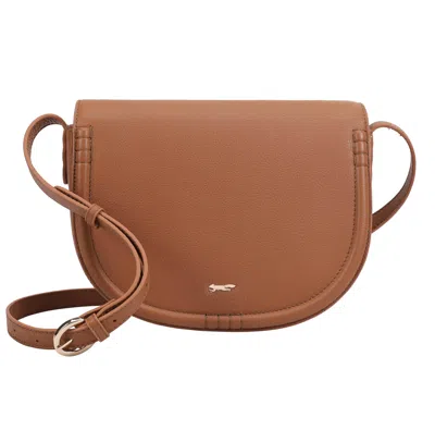 Paul Costelloe Women's Brown Saima Leather Crossbody Bag - Chipmunk