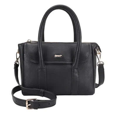 Paul Costelloe Women's Cecelia Leather Multiway Crossbody Bag- Black