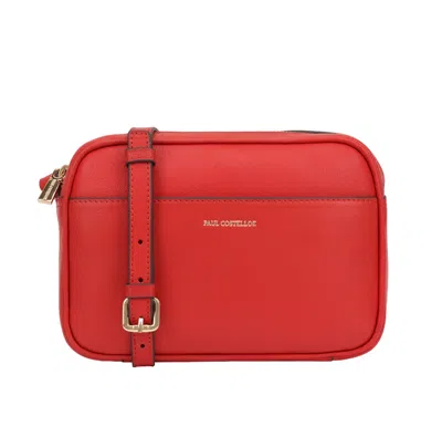 Paul Costelloe Women's Cooper Leather Crossbody Bag - Red