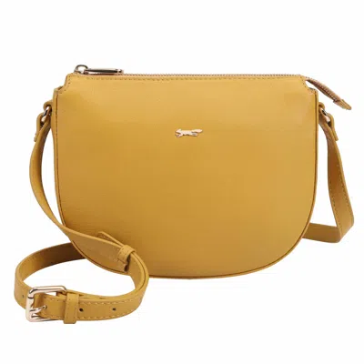 Paul Costelloe Women's Hazara Leather Crossbody Bag - Bright Gold