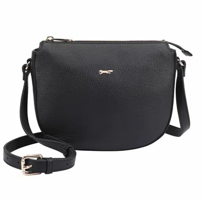 Paul Costelloe Women's Hazara Leather Crossbody Bag - Jet Black
