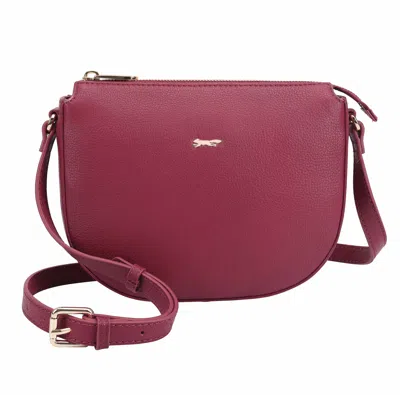 Paul Costelloe Women's Hazara Leather Crossbody Bag - Red