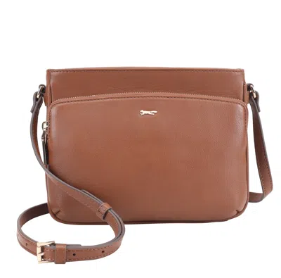 Paul Costelloe Women's Loudias Leather Crossbody Bag - Brown