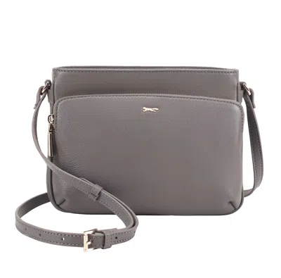 Paul Costelloe Women's Loudias Leather Crossbody Bag - Grey