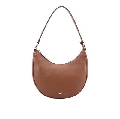 Paul Costelloe Women's Louise Leather Hobo Bag- Brown