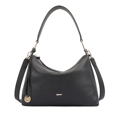 Paul Costelloe Women's Mahuida Leather Shoulder Bag- Black