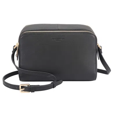Paul Costelloe Women's Mantaro Leather Crossbody Bag- Black