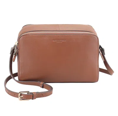 Paul Costelloe Women's Mantaro Leather Crossbody Bag- Brown