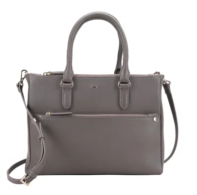 Paul Costelloe Women's Odessa Leather Shoulder Multiway Bag- Grey