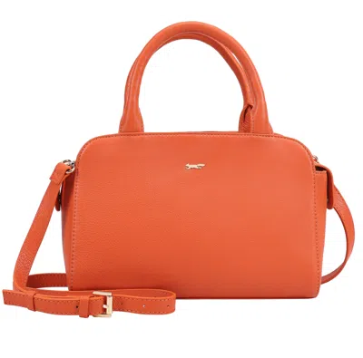 Paul Costelloe Women's Orange Giselle Leather Crossbody Bag - Koi