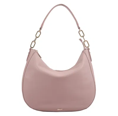 Paul Costelloe Women's Pink Bisbee Leather Shoulder Bag - Adobe Rose
