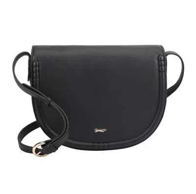 Paul Costelloe Women's Saima Leather Crossbody Bag - Jet Black