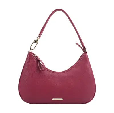 Paul Costelloe Women's Tirana Leather Shoulder Bag - Red Plum