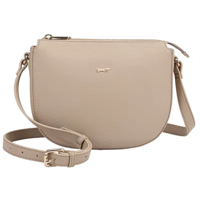 Paul Costelloe Women's White Hazara Leather Crossbody Bag - Doeskin